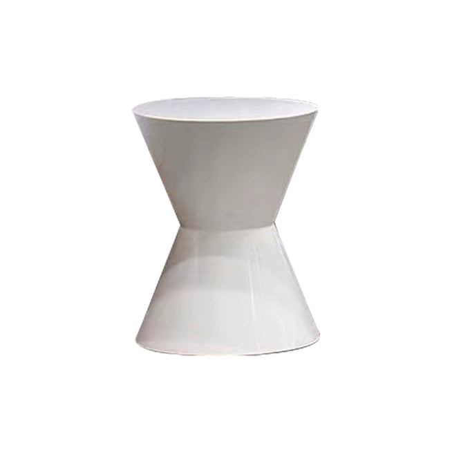 No Distressing Plastic Pedestal Modern Round 1 Coffee Table for Bedroom 14"L x 14"W x 18"H White Clearhalo 'Coffee & Accent Tables' 'Coffee Tables' 'coffee_tables' 'furn' 'furn_coffee_tables' 'Furniture' 'Living Room Furniture' 7741093