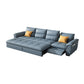 Stainless Steel Blue Genuine Leather Living Room Flared Arm Sofa 1-Seater Sofa with 3-Seater Sofa Genuine Leather Clearhalo 'furn' 'furn_sofas' 'Furniture' 'Living Room Furniture' 'Sofa' 'sofas' 7741272