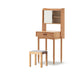 51.97" High 1-Drawer Vanity Desk/Mirror and Stool in Cherry Wood Makeup Vanity & Stools 22"L x 17"W x 52"H Wood Clearhalo 'Bedroom Furniture' 'furn' 'furn_makeup_vanities' 'Furniture' 'Makeup Vanities' 'makeup_vanities' 7741455