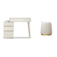 31.5" W Cream Solid Wood Vanity Makeup Dressing Table Set with Drawers