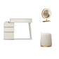31.5" W Cream Solid Wood Vanity Makeup Dressing Table Set with Drawers