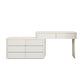 Contemporary Cream Wooden Make up Dressing and Stool with Drawers