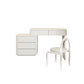 Contemporary Cream Wooden Make up Dressing and Stool with Drawers