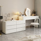Contemporary Cream Wooden Make up Dressing and Stool with Drawers
