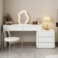 Contemporary Cream Wooden Make up Dressing and Stool with Drawers