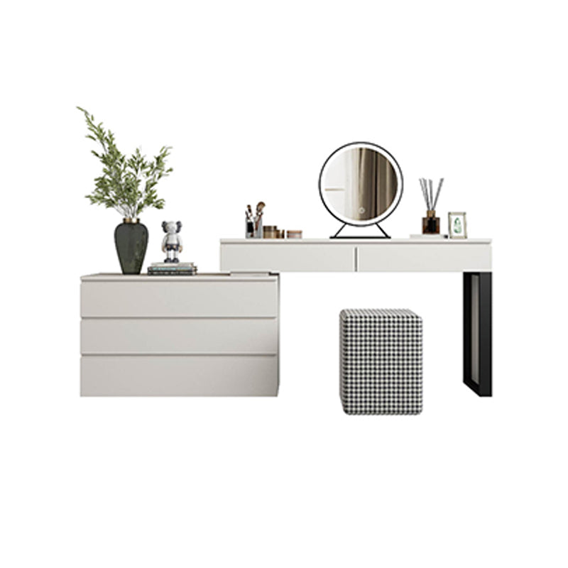 3-piece Vanity Table Set with LED Lighted Mirror Vanity Make Up Table/Stool Set