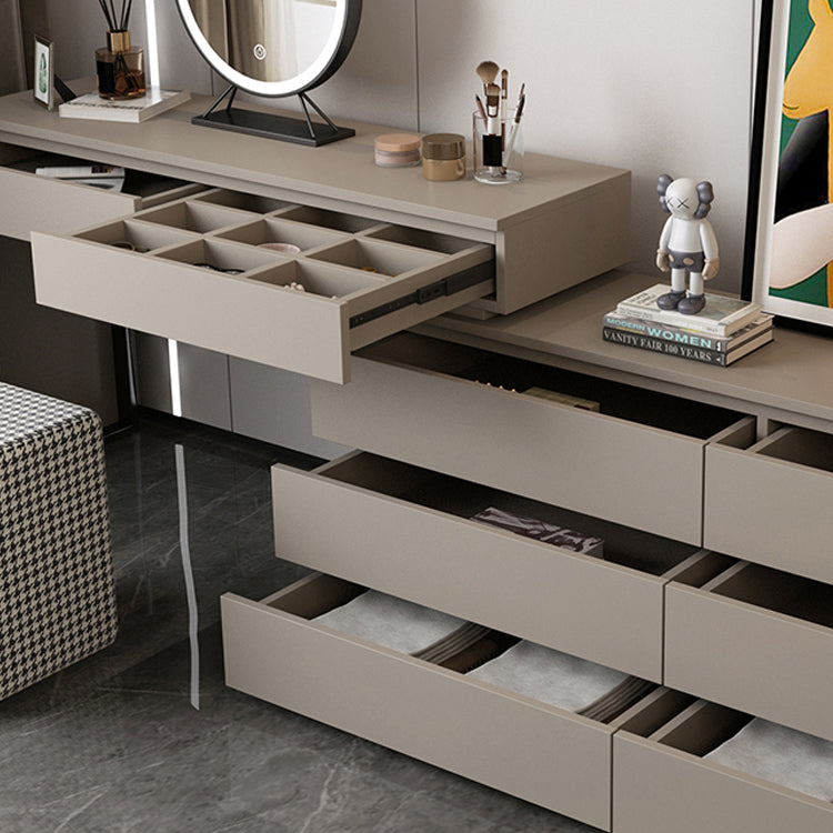 3-piece Vanity Table Set with LED Lighted Mirror Vanity Make Up Table/Stool Set