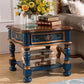 French Country Distressed Cocktail Table in Solid Wood for Living Room