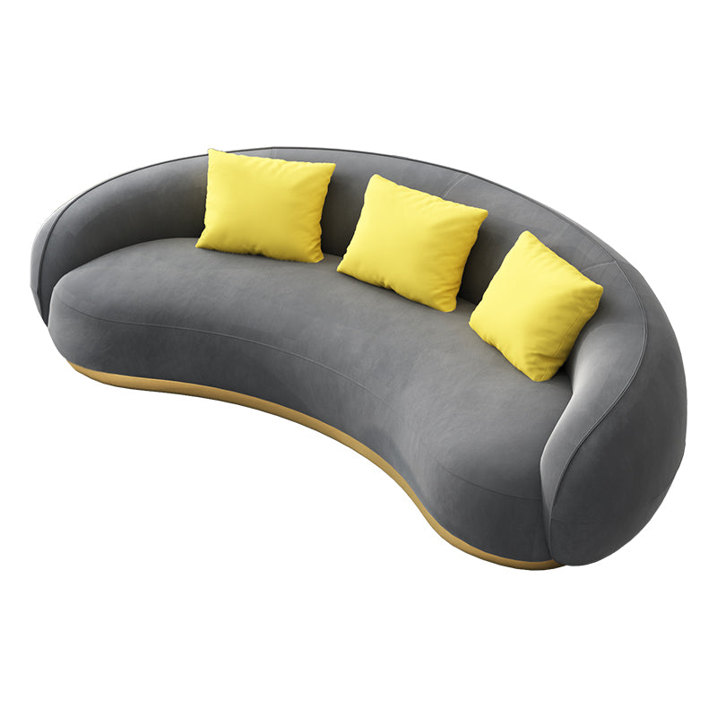 Hedendaagse vaste kleur hellende arm gebogen bank voor woonkamer