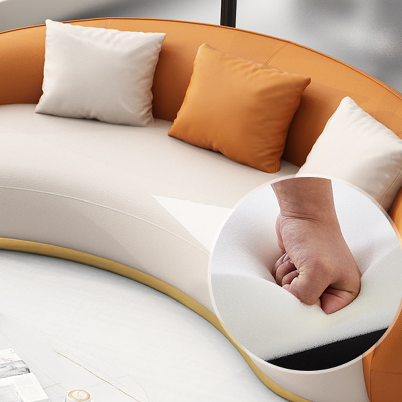 Hedendaagse vaste kleur hellende arm gebogen bank voor woonkamer