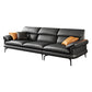 Contemporary Leather Pillow Top Arm Sofa in Gray For Living Room 3-Seater Sofa Horizontal Clearhalo 'furn' 'furn_sofas' 'Furniture' 'Living Room Furniture' 'Sofa' 'sofas' 7741894