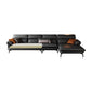 Contemporary Leather Pillow Top Arm Sofa in Gray For Living Room Clearhalo 'furn' 'furn_sofas' 'Furniture' 'Living Room Furniture' 'Sofa' 'sofas' 7741900