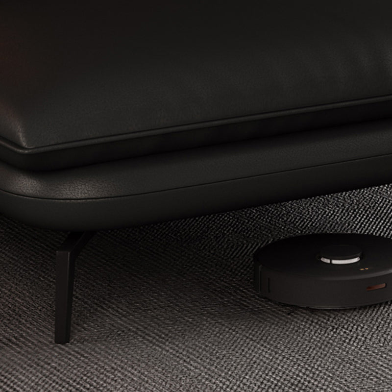 Contemporary Leather Pillow Top Arm Sofa in Gray For Living Room Clearhalo 'furn' 'furn_sofas' 'Furniture' 'Living Room Furniture' 'Sofa' 'sofas' 7741904