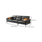 Contemporary Leather Pillow Top Arm Sofa in Gray For Living Room Clearhalo 'furn' 'furn_sofas' 'Furniture' 'Living Room Furniture' 'Sofa' 'sofas' 7741910