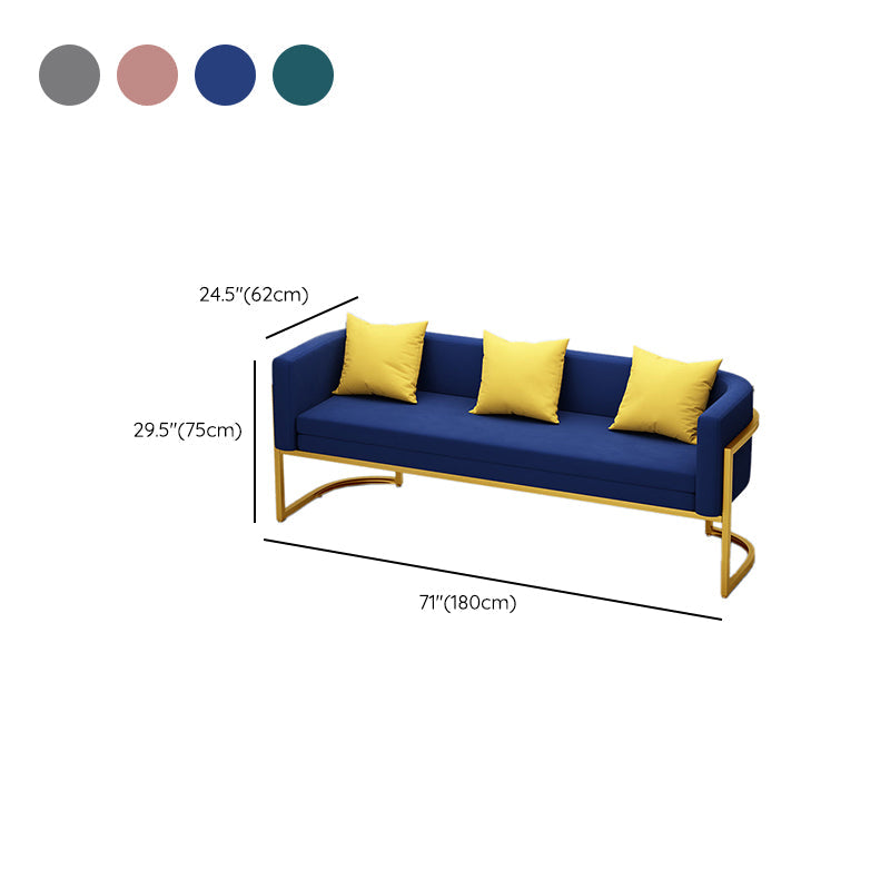 Scandinavische vaste kleur fluweel kussen achterste bank met smokingarm