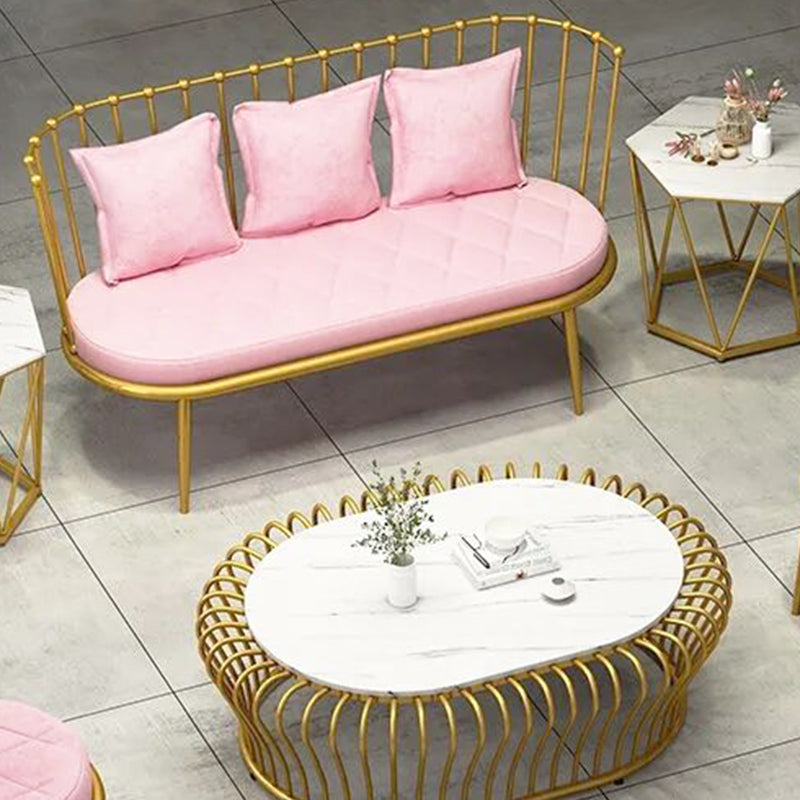 Canapé sans bras de couleur unie industrielle avec oreiller en arrière pour le salon