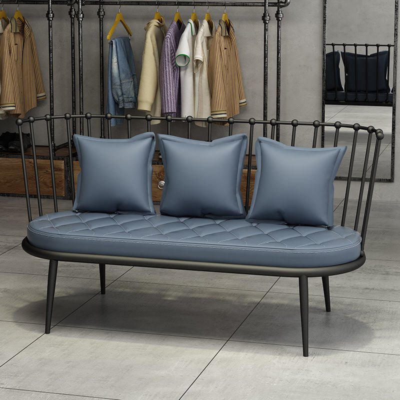 Canapé sans bras de couleur unie industrielle avec oreiller en arrière pour le salon