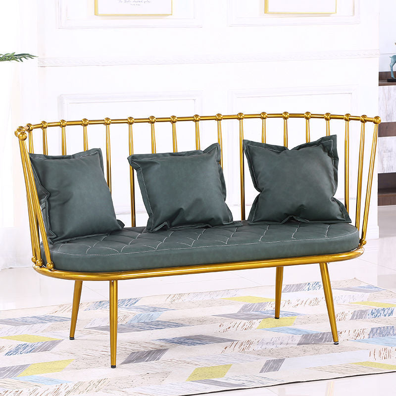 Canapé sans bras de couleur unie industrielle avec oreiller en arrière pour le salon