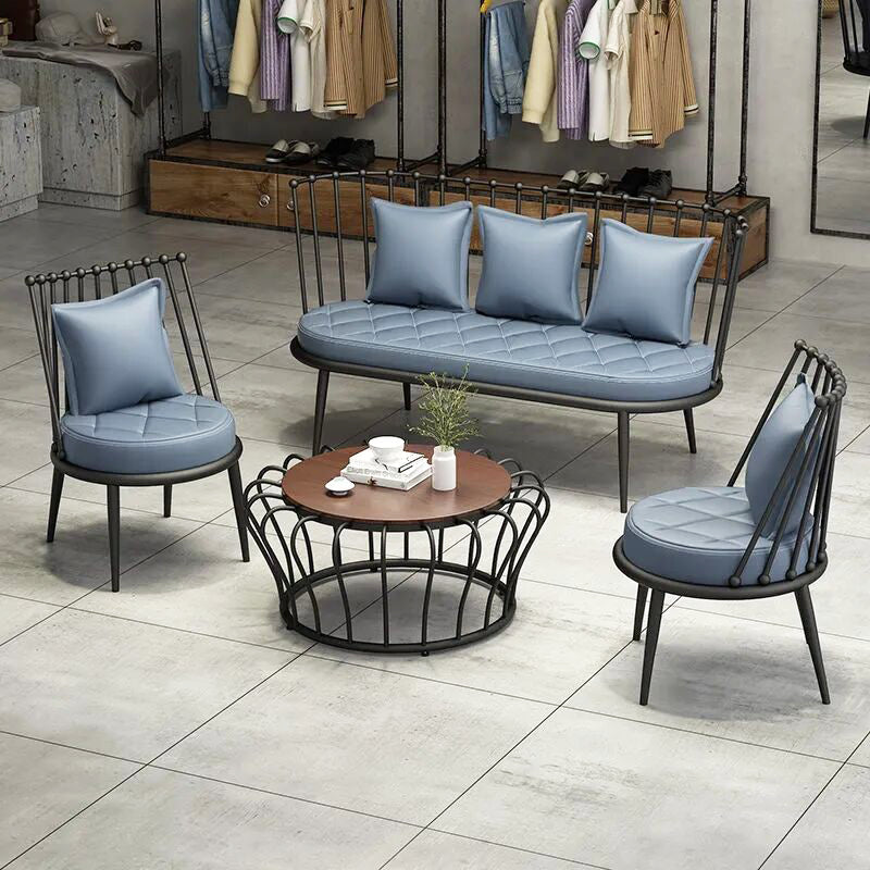 Canapé sans bras de couleur unie industrielle avec oreiller en arrière pour le salon