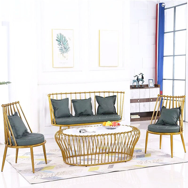 Canapé sans bras de couleur unie industrielle avec oreiller en arrière pour le salon