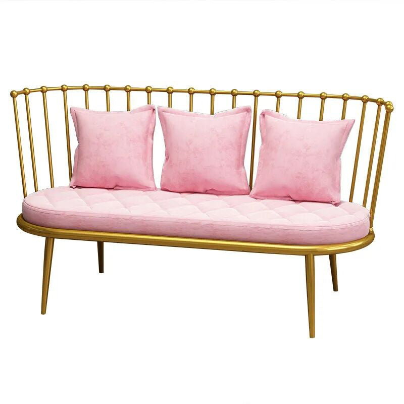 Canapé sans bras de couleur unie industrielle avec oreiller en arrière pour le salon