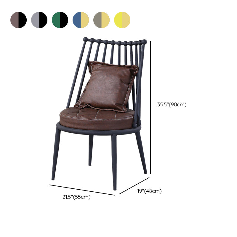 Canapé sans bras de couleur unie industrielle avec oreiller en arrière pour le salon