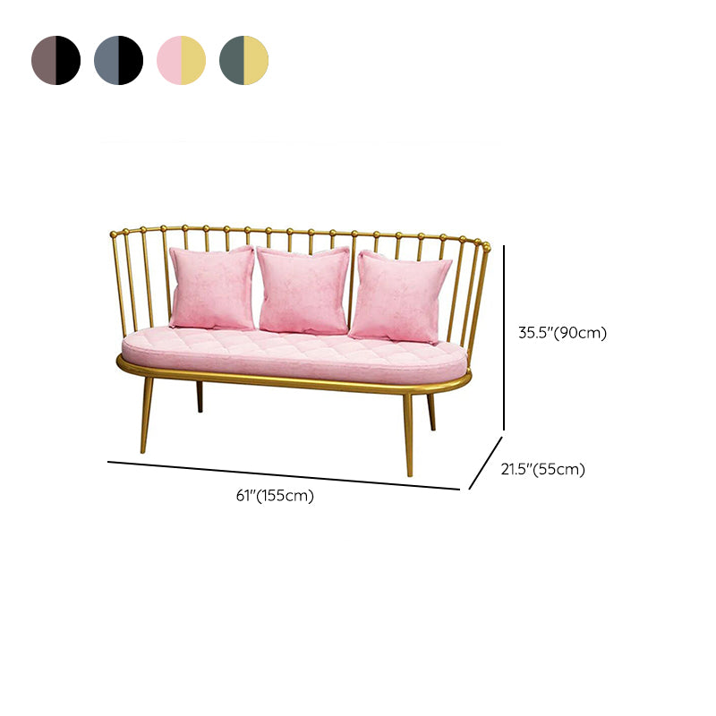 Canapé sans bras de couleur unie industrielle avec oreiller en arrière pour le salon