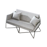 Hedendaagse stijl katoen wijd uitlopende armbank in grijs voor woonkamer