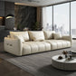 Contemporary Solid Color Pillow Back Square Arm Sofa For Living Room