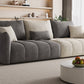 Contemporary Solid Color Pillow Back Square Arm Sofa For Living Room