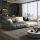 Contemporary Solid Color Pillow Back Square Arm Sofa For Living Room