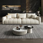 Contemporary Solid Color Pillow Back Square Arm Sofa For Living Room