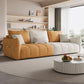 Contemporary Solid Color Pillow Back Square Arm Sofa For Living Room