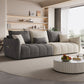 Contemporary Solid Color Pillow Back Square Arm Sofa For Living Room