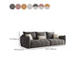 Contemporary Solid Color Pillow Back Square Arm Sofa For Living Room