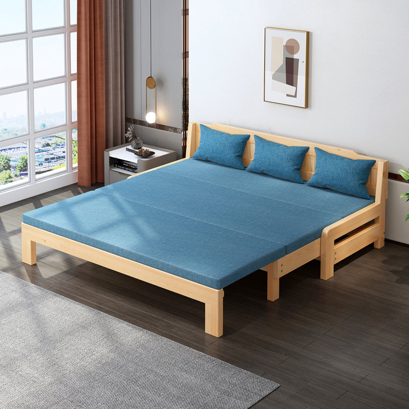 スカンジナビアの枕にはソファベッドが含まれていました33 "wソリッドウッドスリーパーソファ