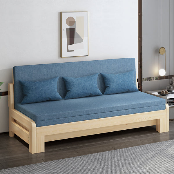 スカンジナビアの枕にはソファベッドが含まれていました33 "wソリッドウッドスリーパーソファ