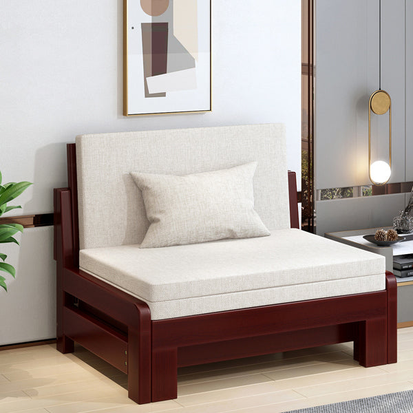 スカンジナビアの枕にはソファベッドが含まれていました33 "wソリッドウッドスリーパーソファ