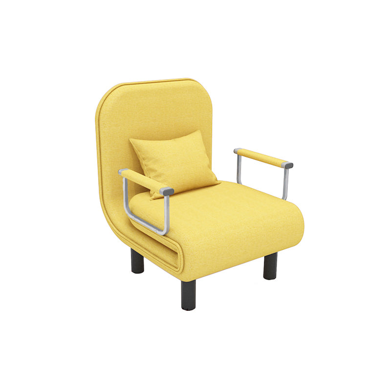 Removable Cushions Sleeper Sofa Contemporary Square Arms Sofa Bed 31.5"L x 28"W x 32"H Yellow Clearhalo 'furn' 'furn_futons' 'Furniture' 'Futons & Daybeds' 'Futons' 'Living Room Furniture' 7742122