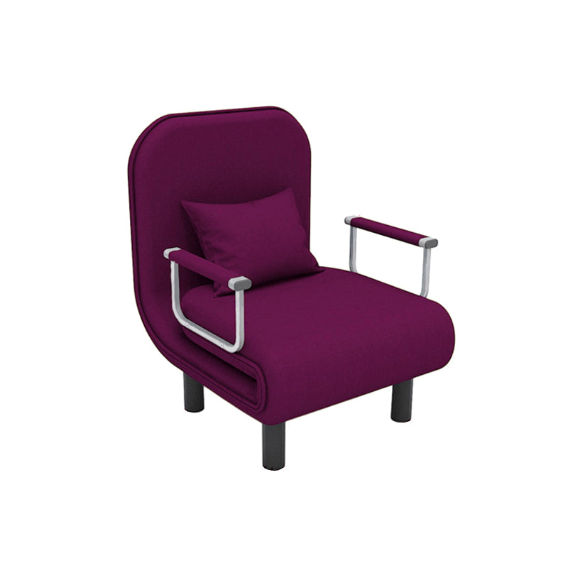 Removable Cushions Sleeper Sofa Contemporary Square Arms Sofa Bed 31.5"L x 28"W x 32"H Violet Clearhalo 'furn' 'furn_futons' 'Furniture' 'Futons & Daybeds' 'Futons' 'Living Room Furniture' 7742129