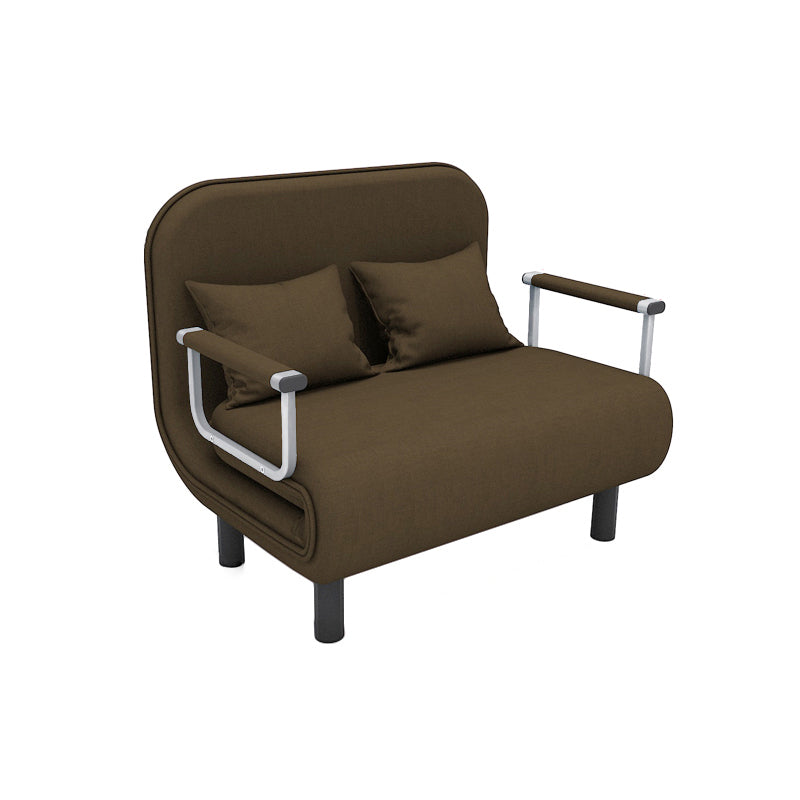 Removable Cushions Sleeper Sofa Contemporary Square Arms Sofa Bed Coffee Clearhalo 'furn' 'furn_futons' 'Furniture' 'Futons & Daybeds' 'Futons' 'Living Room Furniture' 7742138