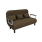 Removable Cushions Sleeper Sofa Contemporary Square Arms Sofa Bed 59"L x 28"W x 32"H Coffee Clearhalo 'furn' 'furn_futons' 'Furniture' 'Futons & Daybeds' 'Futons' 'Living Room Furniture' 7742142