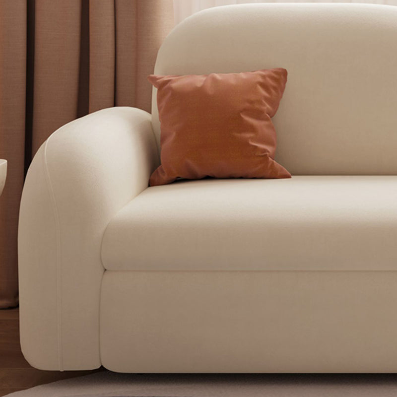 現代のスリーパーソファ布張りの布団ソファベッドは白