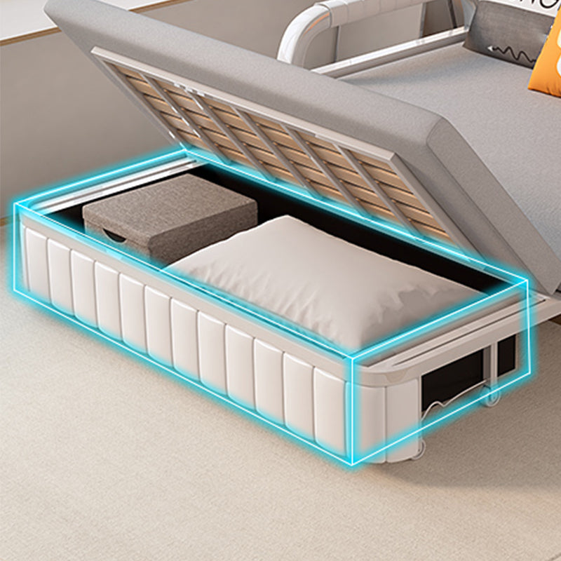 Divano letto in tessuto contemporaneo in grigio cuscino di divano dormiente rimovibile