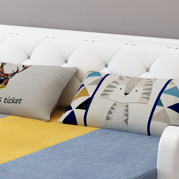 Contemporary Upholstered Sleeper Sofa Loose Back Fabric Sofa Bed Clearhalo 'furn' 'furn_futons' 'Furniture' 'Futons & Daybeds' 'Futons' 'Living Room Furniture' 7742209