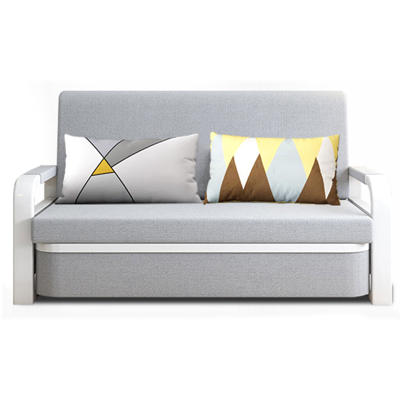 Cuscini rimovibili in tessuto divano letto per dormiente contemporaneo in grigio