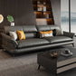 Modern Pillowed Back Cushions Black Sectional Flared Arm Chesterfield Sectional Clearhalo 'furn' 'furn_sectionals' 'Furniture' 'Living Room Furniture' 'Sectionals' 7742381