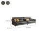 Modern Pillowed Back Cushions Black Sectional Flared Arm Chesterfield Sectional Clearhalo 'furn' 'furn_sectionals' 'Furniture' 'Living Room Furniture' 'Sectionals' 7742398