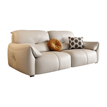 Modern Genuine Leather Sectional Sofa, Pillow Top Arm Sectional Sofa 75"L x 37"W x 33"H Clearhalo 'furn' 'furn_sectionals' 'Furniture' 'Living Room Furniture' 'Sectionals' 7742401