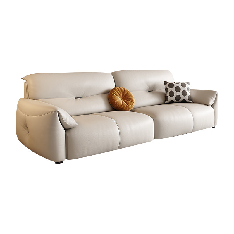 Modern Genuine Leather Sectional Sofa, Pillow Top Arm Sectional Sofa 98"L x 37"W x 33"H Clearhalo 'furn' 'furn_sectionals' 'Furniture' 'Living Room Furniture' 'Sectionals' 7742404